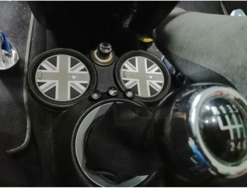 1 Peace of Soft Silicone Cup Holder Mat Coaster for Mini Cooper R50 R52 R53 R61 R60 R55 R56 R57 R58 R59 F54 F55 F56 F57 F60 Clubman Countryman,1 pcs,2.56 in,Union Jack in Saudi Arabia