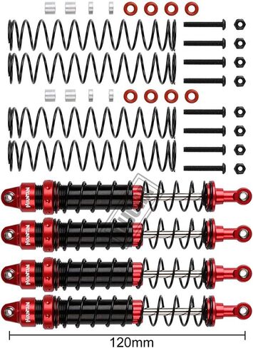 مجموعة ممتص الصدمات INJORA RC 4 قطع مخمدات RC لـ 1/10 RC الزاحف المحوري SCX10 90046 AXI231017 TRX-4 D90 (90 مم) in Saudi Arabia