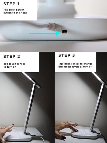 Bright | LED Desk Lamp with Touch Control, Cordless Dimmable Table Lamp, Eye-Caring LED Light Lamp for The Bedroom or Office in Kuwait