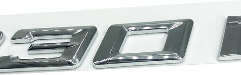 Topzooc 330i شعار فضي الحجم الأصلي بديل لغطاء صندوق السيارة BMW الخلفي شارة شعار رقم الملصق (فضي، 330i) in Kuwait