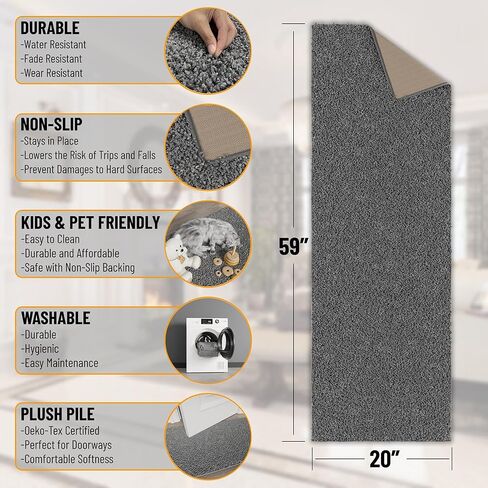 Ottomanson Modern Abstract Shag Rug 5x7 Soft Pile Shag Area Rug for Bedroom, Living Room, Dining Room, Office, 5'3" x 7', Beige/Ivory in Saudi Arabia