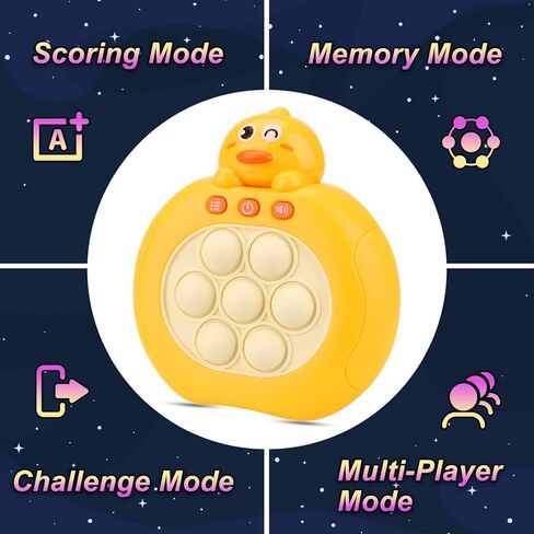 وحدة تحكم دفع سريعة مع تعليقات صوتية فورية | لعبة الدفع السريع المحمولة باليد | لعبة التململ الحسية التعليمية التفاعلية للأطفال والكبار | هدية ممتعة للأطفال 3-12 in Kuwait