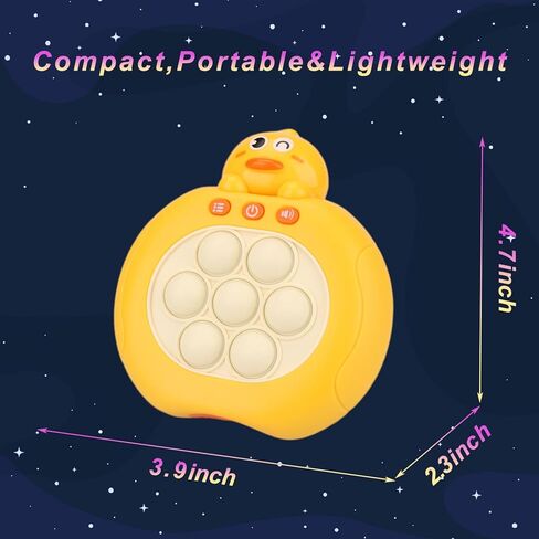 وحدة تحكم دفع سريعة مع تعليقات صوتية فورية | لعبة الدفع السريع المحمولة باليد | لعبة التململ الحسية التعليمية التفاعلية للأطفال والكبار | هدية ممتعة للأطفال 3-12 in Kuwait