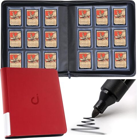 D DACCKIT Top Loader Binder, Holds 288 Cards - 9 Pocket Top Loader Binder for 3" x 4" Rigid Card Holders for Trading Cards or Sports Cards - Model C，Light Purple in Kuwait
