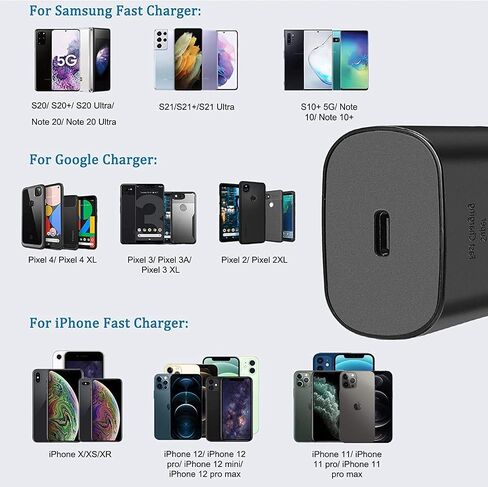 Fast Adaptive Wall Adapter 25W Charger for Samsung Galaxy Tab s8 Ultra with 4FT (1.2M) UrbanX USB C PD Charging and Data Transfer Cable - Black (US Version with Warranty) in Saudi Arabia