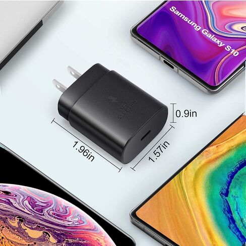 Fast Adaptive Wall Adapter 25W Charger for Samsung Galaxy Tab s8 Ultra with 4FT (1.2M) UrbanX USB C PD Charging and Data Transfer Cable - Black (US Version with Warranty) in Saudi Arabia