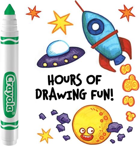 Crayola Washable Markers - Black (12ct), Kids Broad Line Markers, Bulk Markers for Classrooms & Teachers in Kuwait