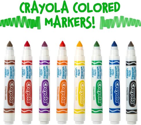 Crayola Washable Markers - Black (12ct), Kids Broad Line Markers, Bulk Markers for Classrooms & Teachers in Kuwait