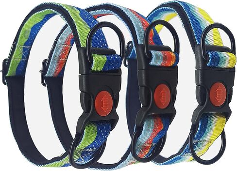 3pcs Reflective Dog Collar,Soft Neoprene Padded Breathable Nylon Pet Collar,Adjustable Nylon Pet Collars for Small Medium Large Dogs （S） in Saudi Arabia