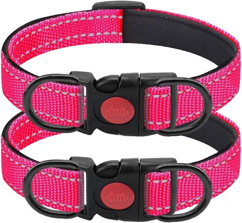 3pcs Reflective Dog Collar,Soft Neoprene Padded Breathable Nylon Pet Collar,Adjustable Nylon Pet Collars for Small Medium Large Dogs （S） in Saudi Arabia