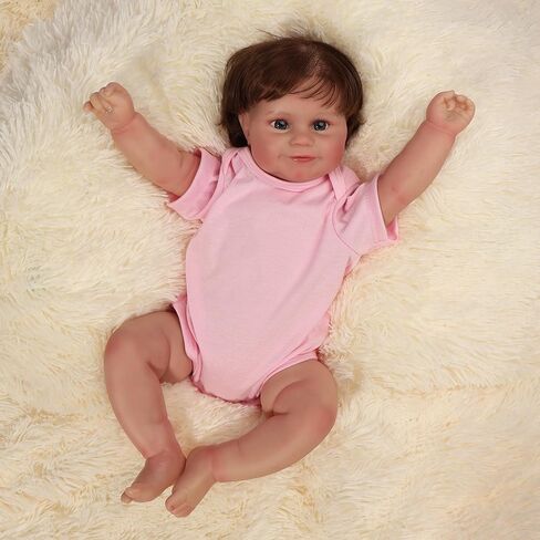 Reborn Baby Dolls - 20 Inch Realistic Reborn Baby Girl Vinyl Full Body, Handmade Lifelike Baby Dolls Toy for Kids Age 3+ in Saudi Arabia