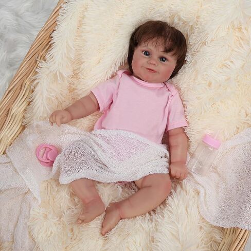 Reborn Baby Dolls - 20 Inch Realistic Reborn Baby Girl Vinyl Full Body, Handmade Lifelike Baby Dolls Toy for Kids Age 3+ in Saudi Arabia