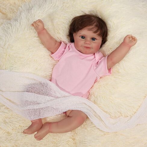 Reborn Baby Dolls - 20 Inch Realistic Reborn Baby Girl Vinyl Full Body, Handmade Lifelike Baby Dolls Toy for Kids Age 3+ in Saudi Arabia
