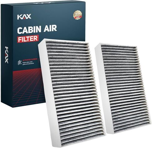 فلتر هواء كابينة KAX، CF10828 بديل لـ GL450، R63 AMG، R500، R350، R320، ML63 AMG، ML550، ML500، ML450، ML350، ML320، مع فلتر هواء مقصورة الركاب بالكربون المنشط in Saudi Arabia
