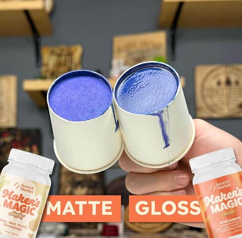 MAKER'S MAGIC من Scorch Marker، الكل في واحد، متعدد الأغراض، مانع تسرب ديكوباج بقاعدة مائية، غراء، ولمسة نهائية للحرف اليدوية والمشروعات الفنية في أسرع وقت للتجفيف والمعالجة. لمسة نهائية لامعة، 8 أونصة (3 عبوات) in Kuwait