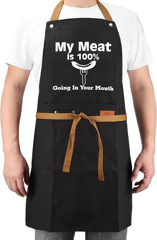 Gifts for Boyfriend, Fathers Day Husband Gifts from Wife, Birthday Gifts, Valentines Day Gifts for Him, Naughty Gifts for Men, Anniversary Mens Funny Gifts Gag Gifts - Kitchen Chef Apron with Pockets in Saudi Arabia