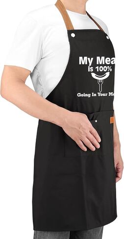 Gifts for Boyfriend, Fathers Day Husband Gifts from Wife, Birthday Gifts, Valentines Day Gifts for Him, Naughty Gifts for Men, Anniversary Mens Funny Gifts Gag Gifts - Kitchen Chef Apron with Pockets in Saudi Arabia