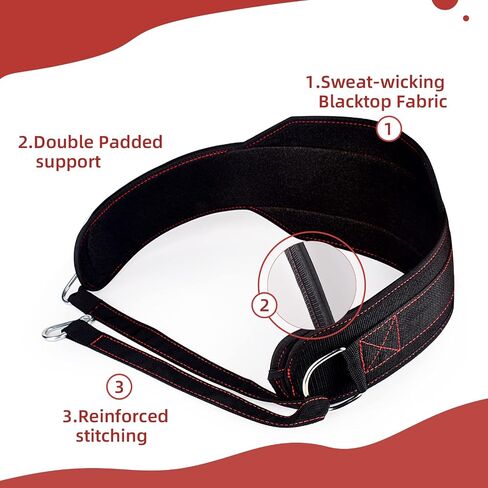 Dip Belt for Weight Lifting, Dip Belt with Chain for Men, Gym Workout Pull Up Dipping Belt for Powerlifting, Squat, Bodybuilding, Strength Training, Weighted Belt for Dips in Saudi Arabia
