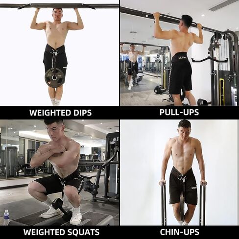 Dip Belt for Weight Lifting, Dip Belt with Chain for Men, Gym Workout Pull Up Dipping Belt for Powerlifting, Squat, Bodybuilding, Strength Training, Weighted Belt for Dips in Saudi Arabia