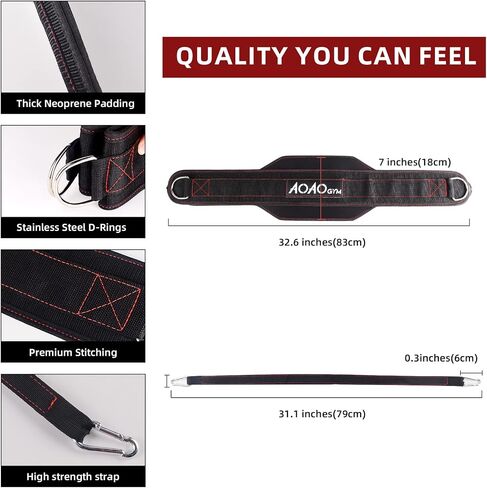 Dip Belt for Weight Lifting, Dip Belt with Chain for Men, Gym Workout Pull Up Dipping Belt for Powerlifting, Squat, Bodybuilding, Strength Training, Weighted Belt for Dips in Saudi Arabia