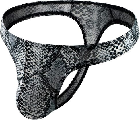 Men's Ice Silk Thong Leopard Low Rise Bikini Briefs Underwear in Saudi Arabia