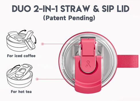 Meoky 40oz Tumbler with Handle, Stainless Steel Travel Mug with 2-in-1 Straw and Sip Lid, Vacuum Insulated Coffee Mug, 100% Leak Proof, Keeps Cold for 34 Hours or Hot for 10 Hours (Carnival) in Saudi Arabia