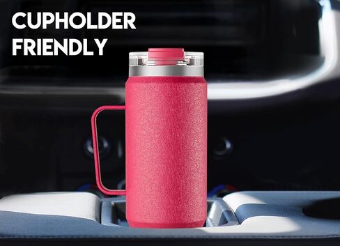 Meoky 40oz Tumbler with Handle, Stainless Steel Travel Mug with 2-in-1 Straw and Sip Lid, Vacuum Insulated Coffee Mug, 100% Leak Proof, Keeps Cold for 34 Hours or Hot for 10 Hours (Carnival) in Saudi Arabia