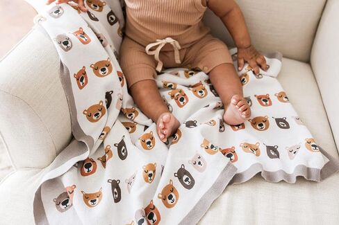 Lucy Darling Little Dreamer Little Camper Organic Cotton Baby Blanket - Premium, Eco-Friendly, Soft Cotton Baby Blanket for Girl or Boy in Saudi Arabia