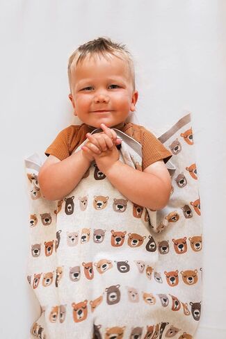 Lucy Darling Little Dreamer Little Camper Organic Cotton Baby Blanket - Premium, Eco-Friendly, Soft Cotton Baby Blanket for Girl or Boy in Saudi Arabia