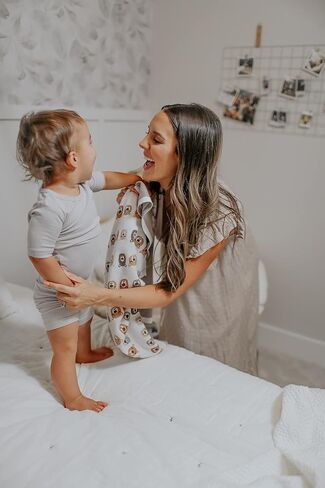 Lucy Darling Little Dreamer Little Camper Organic Cotton Baby Blanket - Premium, Eco-Friendly, Soft Cotton Baby Blanket for Girl or Boy in Saudi Arabia