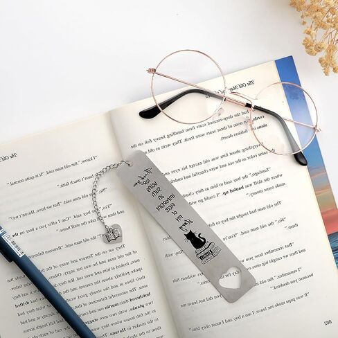 2 Pcs Cat Bookmark,Metal Bookmarks,Inspiring Words to Show Your Love,Funny Bookmark,Inspirational Bookmarks for Women Graduation Gifts,Confirmation Gifts for Teenage Girl Boy in Saudi Arabia