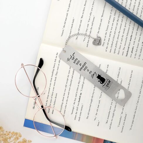 2 Pcs Cat Bookmark,Metal Bookmarks,Inspiring Words to Show Your Love,Funny Bookmark,Inspirational Bookmarks for Women Graduation Gifts,Confirmation Gifts for Teenage Girl Boy in Saudi Arabia