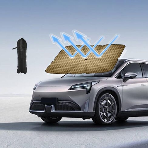 Umbrella Sunshade for Car Windshield Reflector Heat and UV Rays to Keep Vehicle Cool Foldable Car Umbrella Cover Fit for Front Window (Laser Silver) in Saudi Arabia