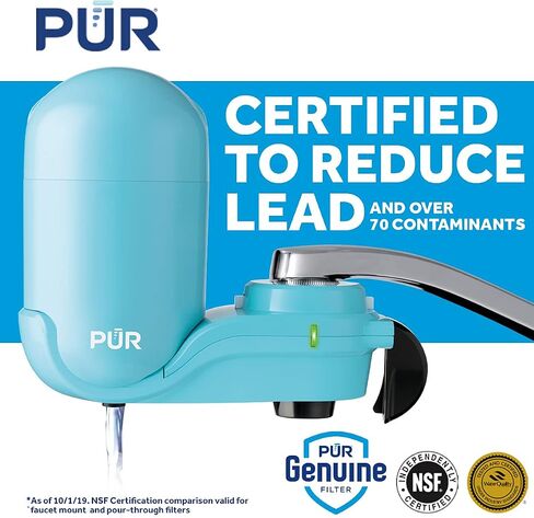 DDTnw PUR Plus Faucet Mount Water Filtration System, FM2700G, Sea Glass in Saudi Arabia