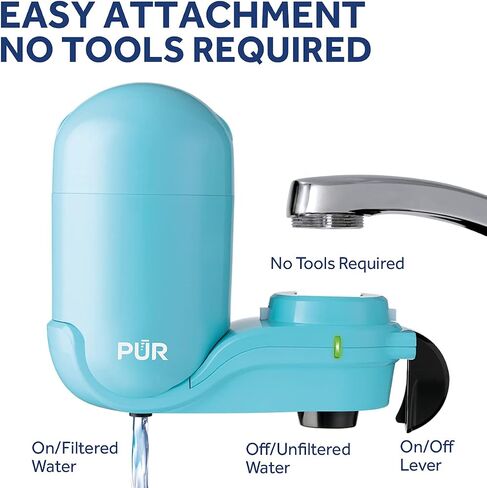 DDTnw PUR Plus Faucet Mount Water Filtration System, FM2700G, Sea Glass in Saudi Arabia