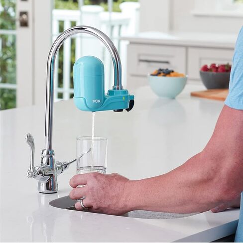 DDTnw PUR Plus Faucet Mount Water Filtration System, FM2700G, Sea Glass in Saudi Arabia