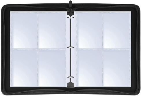 Leatherette 4 Pocket Trading Card Binder Album Holder Pages Folder Protector for Magic Trading Cards TCG - Toploading 3 Ring Zip MTG Card Binder Album 400 in Kuwait