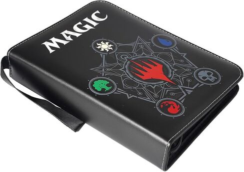 Leatherette 4 Pocket Trading Card Binder Album Holder Pages Folder Protector for Magic Trading Cards TCG - Toploading 3 Ring Zip MTG Card Binder Album 400 in Kuwait