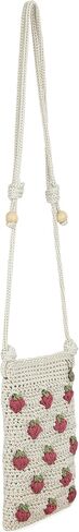 The Sak Josie Mini Crossbody in Crochet with Adjustable Strap, Natural Strawberries in Saudi Arabia