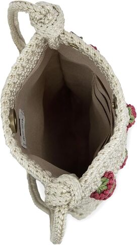 The Sak Josie Mini Crossbody in Crochet with Adjustable Strap, Natural Strawberries in Saudi Arabia