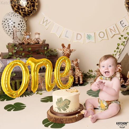 KatchOn, Rose Gold One Balloon for First Birthday - 20 Inch | Script One Rose Gold Balloon for One Sweet Peach Birthday Decorations | Rose Gold Number One Balloon for 1st Birthday Decorations Girl in Saudi Arabia
