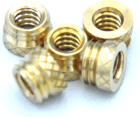 [ منتجات J&J ] إدراج نحاسي IUB-632، 6-32 مدبب، ملولب، 5.6 مم OD، طول 3.8 مم، إدراجات تثبيت الحرارة، 100 قطعة in Kuwait