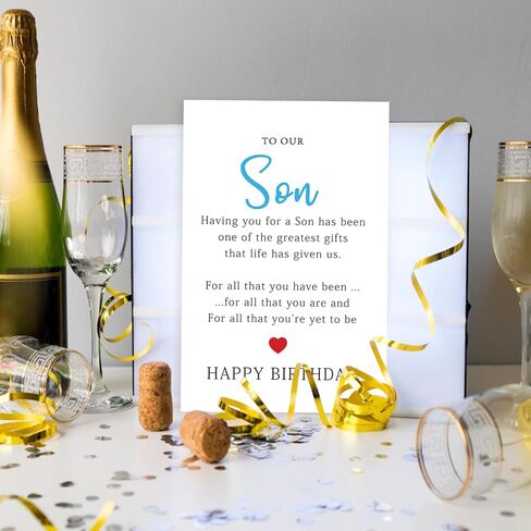 Asmallgf Happy Birthday Card for Grandson, Funny Grandson Birthday Gifts, Hilarious Bday Poem Card from Grandpa Grandma, Splendid Bday Gift Idea for Young Men in Saudi Arabia