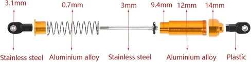 AMK 1/10 RC Crawler Shocks, 4Pcs 75mm Aluminum Big Bore RC Shocks with Oil Filled RC Crawler Shocks for 1/10 RC Crawler Axial SCX10 Capra D90 Gspeed V4 Element TRX4 Upgrades (Blue 75mm 4Pcs) in Saudi Arabia