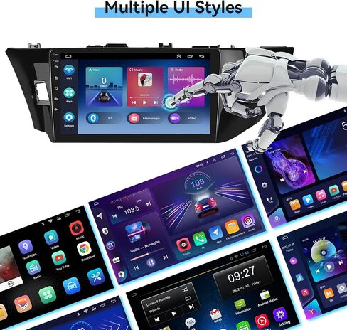ستيريو سيارة Android 13 لسيارة Toyota Corolla/Toyota Levin 2014-2017 مع Carplay اللاسلكي Android Auto، راديو سيارة بشاشة تعمل باللمس 10.1 بوصة، GPS/WiFi/Bluetooth/FM/HiFi Audio/SWC/كاميرا احتياطية in Saudi Arabia