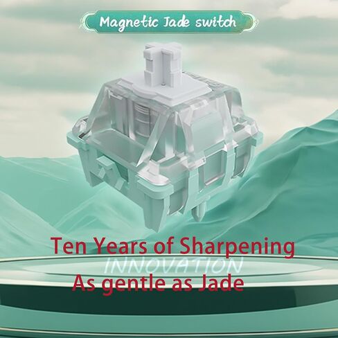 GATERON Magnetic Jade Switches for Magnetic Mechanical Keyboards,Linear 30gf/electromagnetic Trigger/Adjustable Key Range Pre-lubed HiFi Sound Switches (Magnetic Jade,10Pcs) in Saudi Arabia