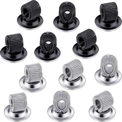 12 Pieces Pen Holder Clips Self Adhesive Pen Pencil Holder Pen Clip Holder Manganese Steel Pen Holder with Adjustable Spring Loop Marker Holder for Home Office Whiteboard Kitchen Car in Saudi Arabia