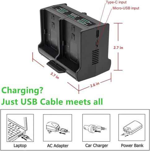Kastar Quadruple Battery Charger Compatible with Canon BP-820 BP820, BP-828 BP828 Battery, CG-800 CG800 Charger, Canon XA60, Canon XA65, Canon XA70, Canon XA75, Canon VIXIA HF G70 Camera in Saudi Arabia