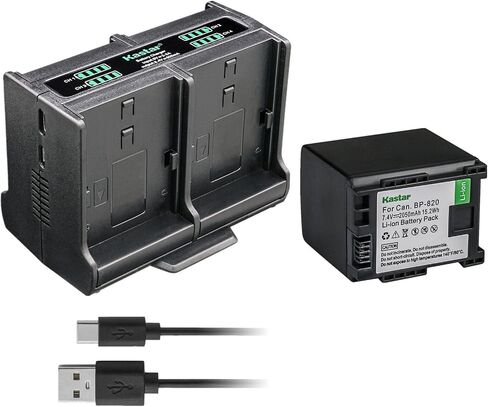 Kastar Quadruple Battery Charger Compatible with Canon BP-820 BP820, BP-828 BP828 Battery, CG-800 CG800 Charger, Canon XA60, Canon XA65, Canon XA70, Canon XA75, Canon VIXIA HF G70 Camera in Saudi Arabia