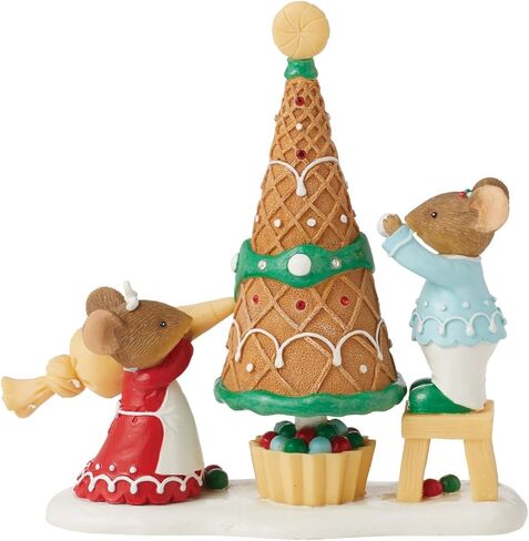 Enesco Tails with Heart Christmas Decorating The Waffle Cone Miniature Figurine, 1.77 Inch, Multicolor in Saudi Arabia